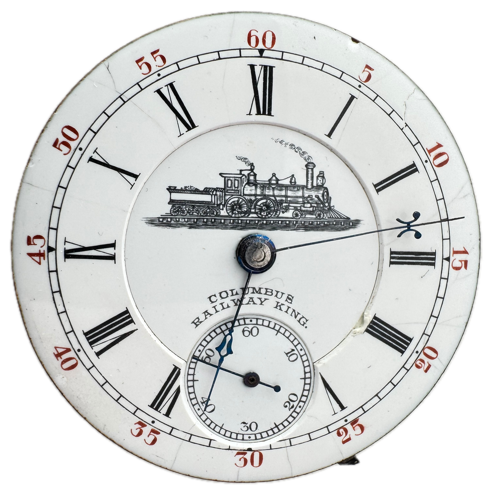 Antique 19s 1891 Columbus Two Tone Hunter Pocket Watch Movement Railway King USA