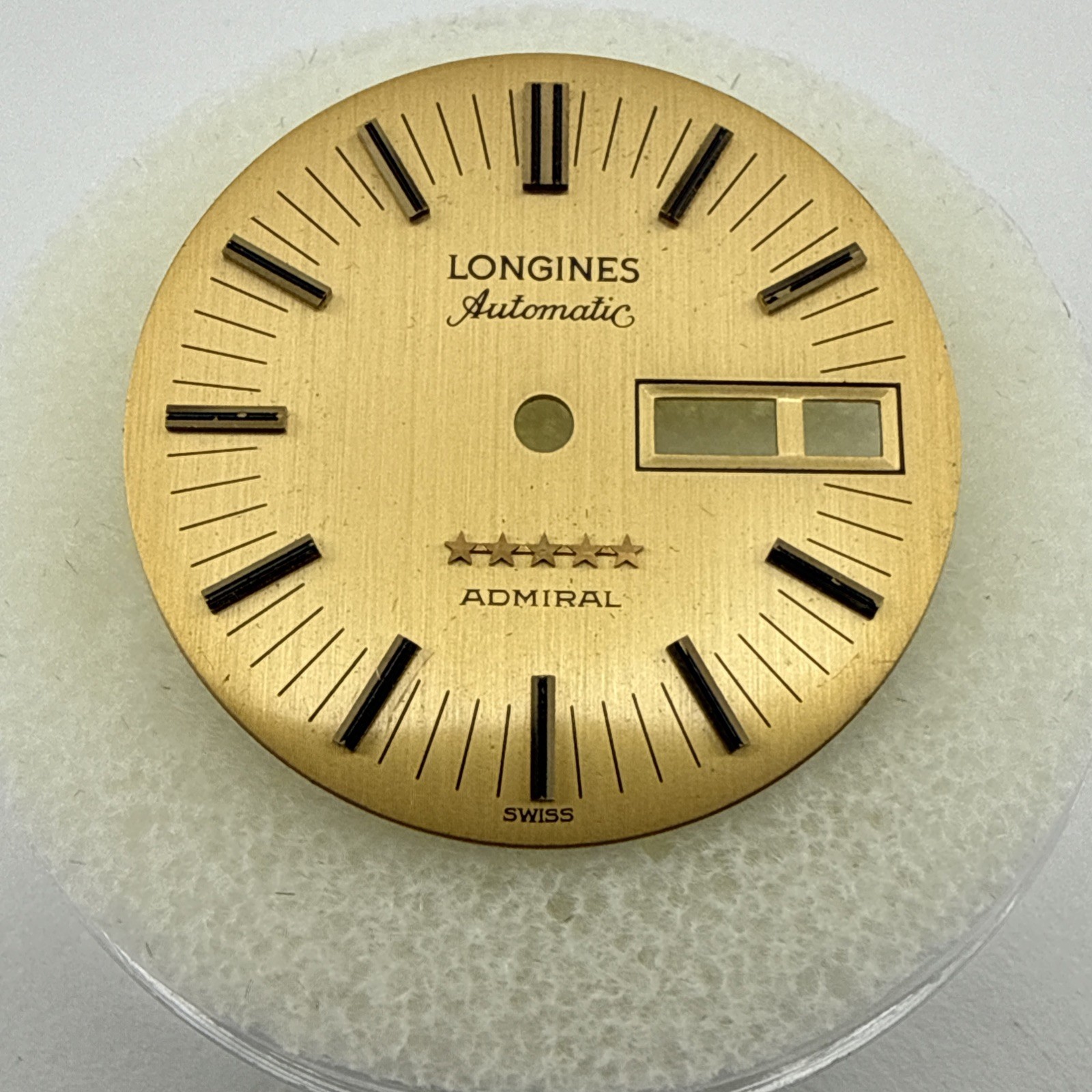 Longines Admiral 5 Star Day & Date Automatic Silver & Gold Watch Dial 28.5mm NOS