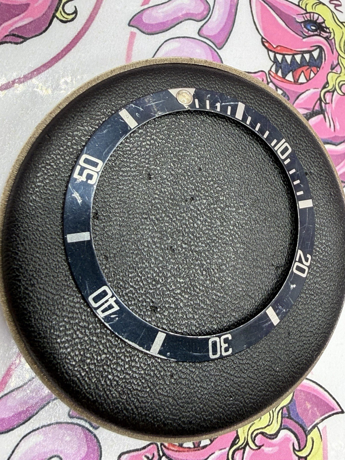 ROLEX SUBMARINER Bezel Insert 16800 168000 16610 Faded Cobalt Genuine Vintage