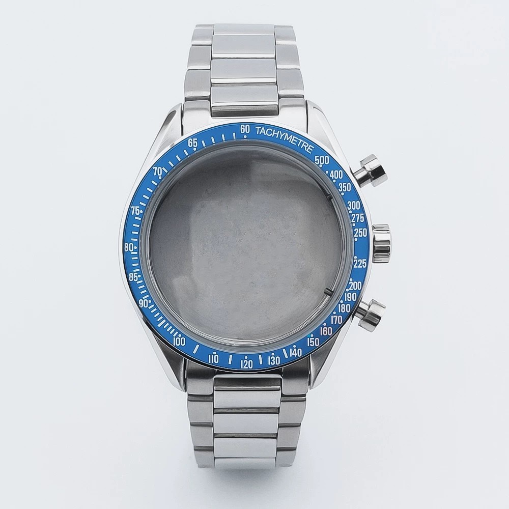 40mm Stainless Watch Case+Strap Mineral glass for VK63 Movement 33.5mm Dial