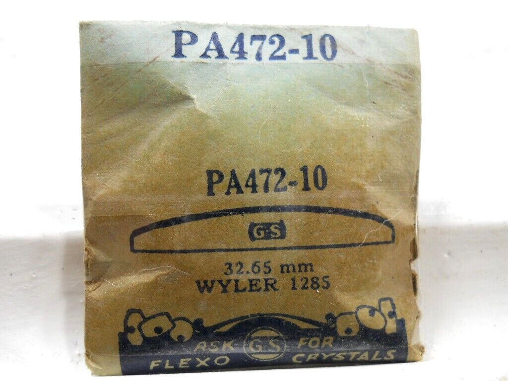 GS PA472-10 Watch Crystal Fit Wyler 1285 – 32.65 mm Factory Replacement / Repair