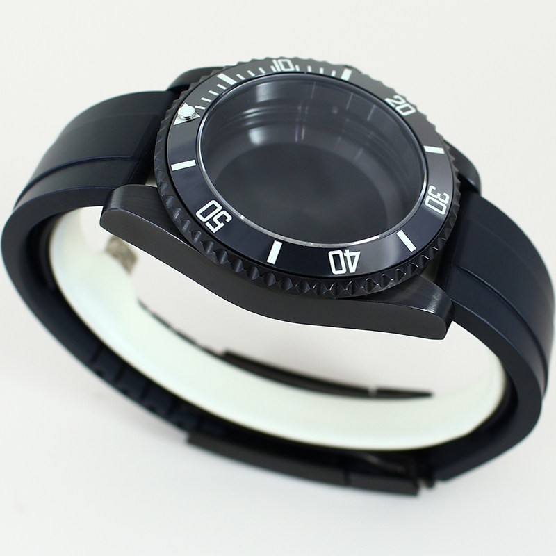 40MM Sapphire Steel Watch Case Accessories Kit Fit Seiko NH34/35/36/38 Movement