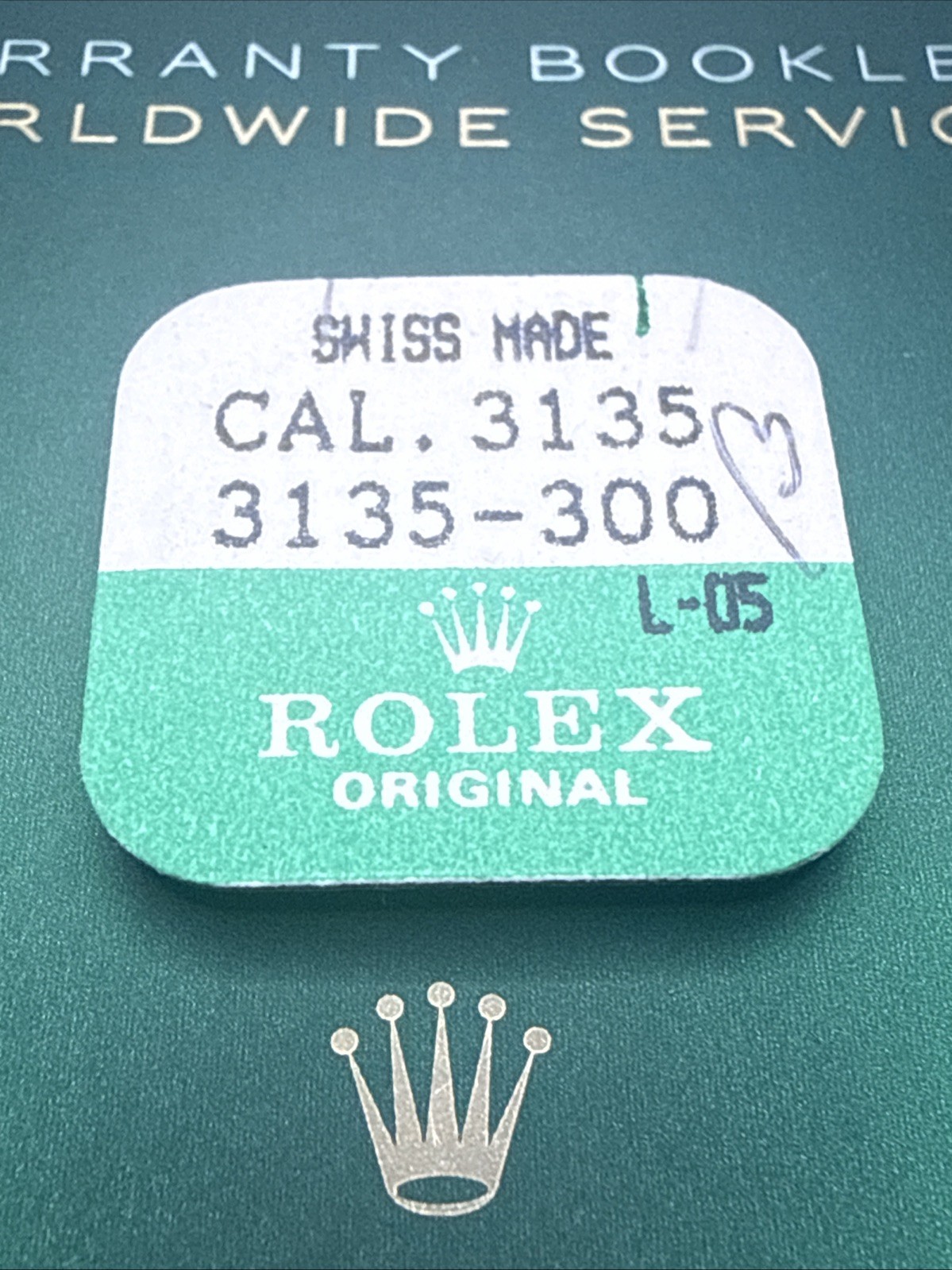 Rolex Genuine Part #3135-300 Caliber 3135 Factory Sealed NOS