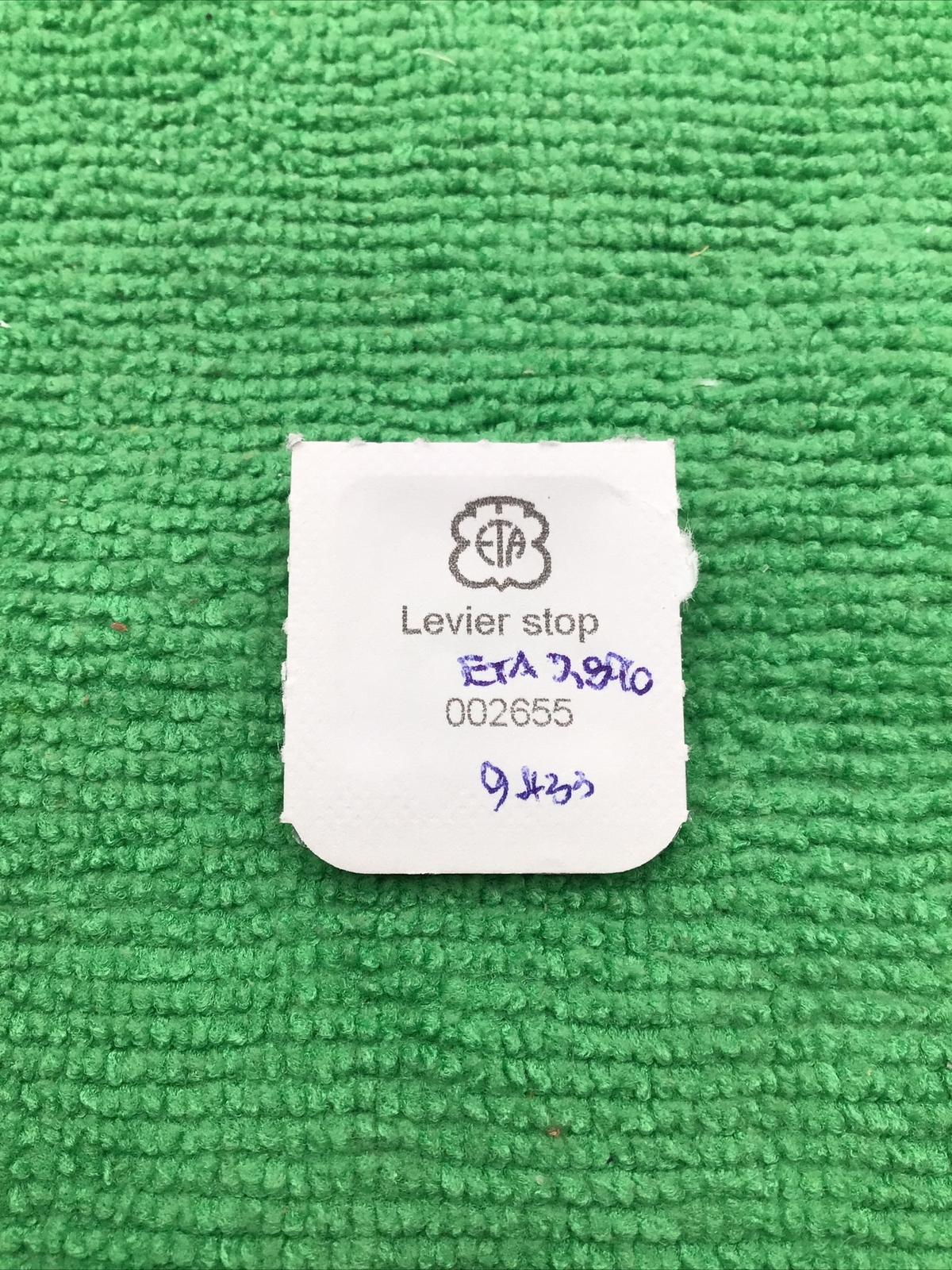 ETA Cal. 2890 Stop Lever Watch Part 9433/2, Auto 8405