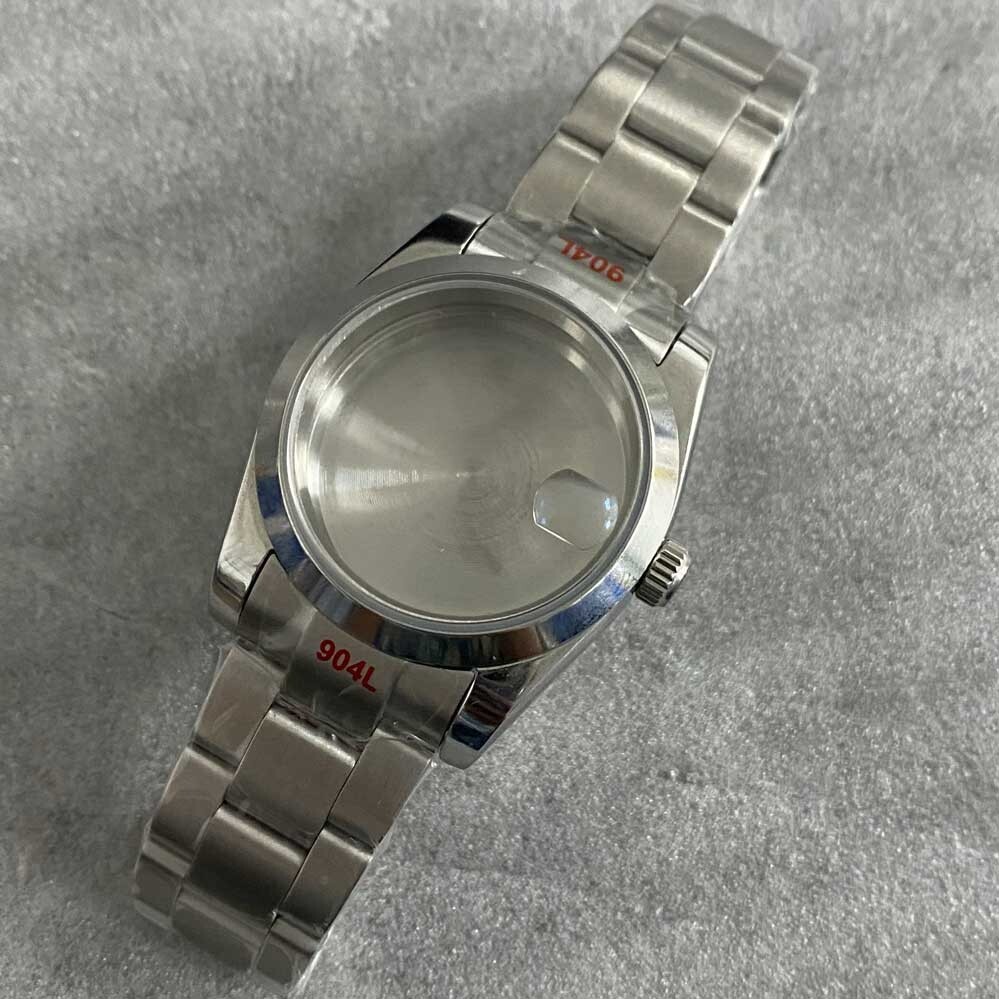 36mm watch case Stainless steel case + strap fit NH35 NH36 Automatic movement