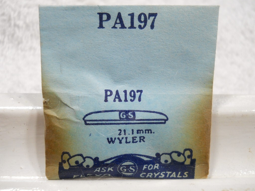 GS PA197 Watch Crystal Fit Wyler 834 – 21.1 mm – Factory Replacement / Repair