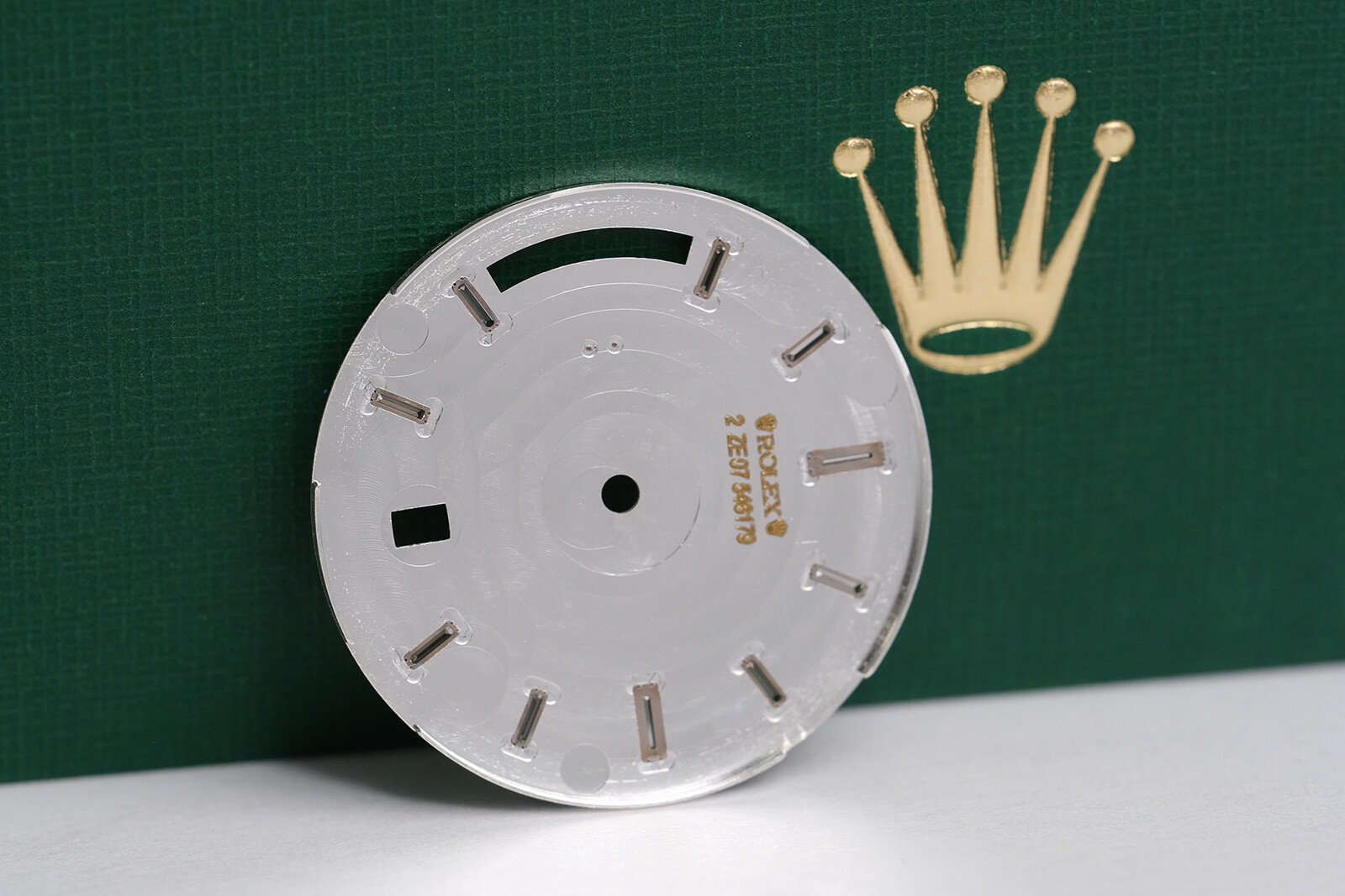 Rolex White Gold Daydate 40mm Silver Baguette Dial for 228239 FCD16963