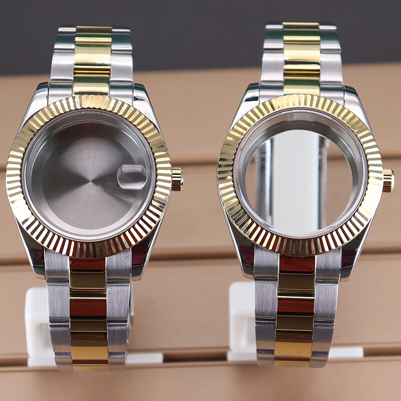 36mm/40mm Diver Swim Watch Case strap Convex convex groove bezel Sapphire Glass