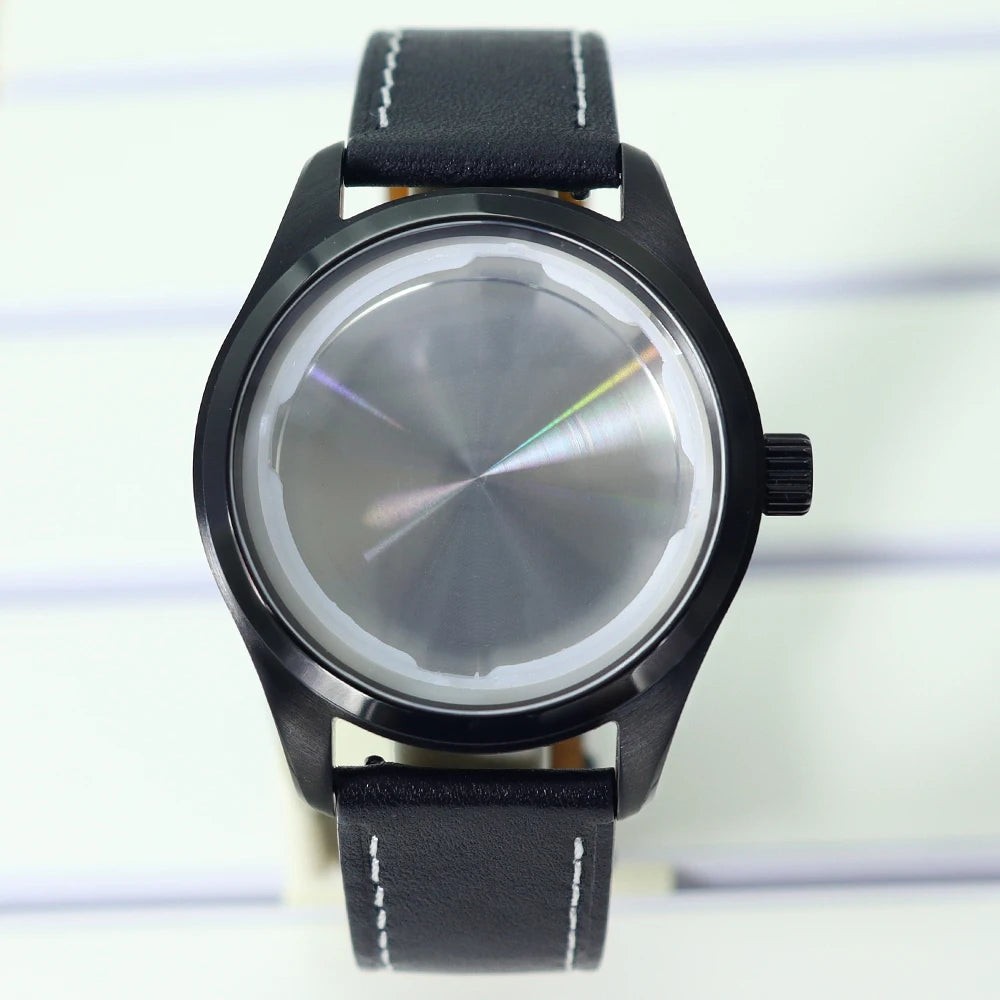40mm Watch Cases Steel Leather Strap For NH35 NH36 NH38 Eta 2824 Waterproof