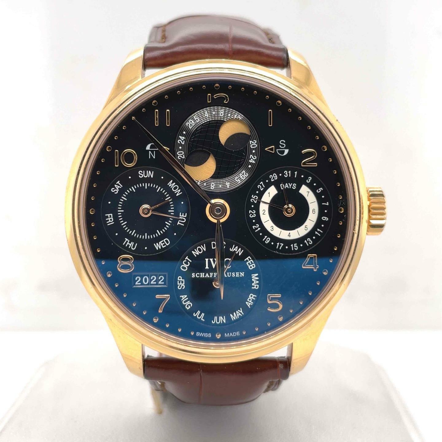 IWC Portuguese Perpetual Calendar Automatic 44mm 18k Rose Gold Men’s IW502119
