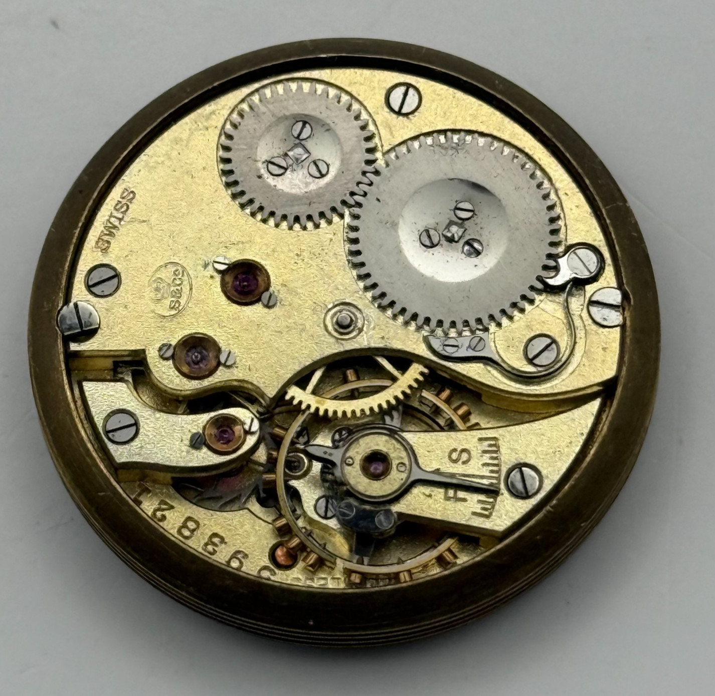 IWC Borgel Trench Watch Movement Peerless High Grade S&Co Manual Parts 29.6mm