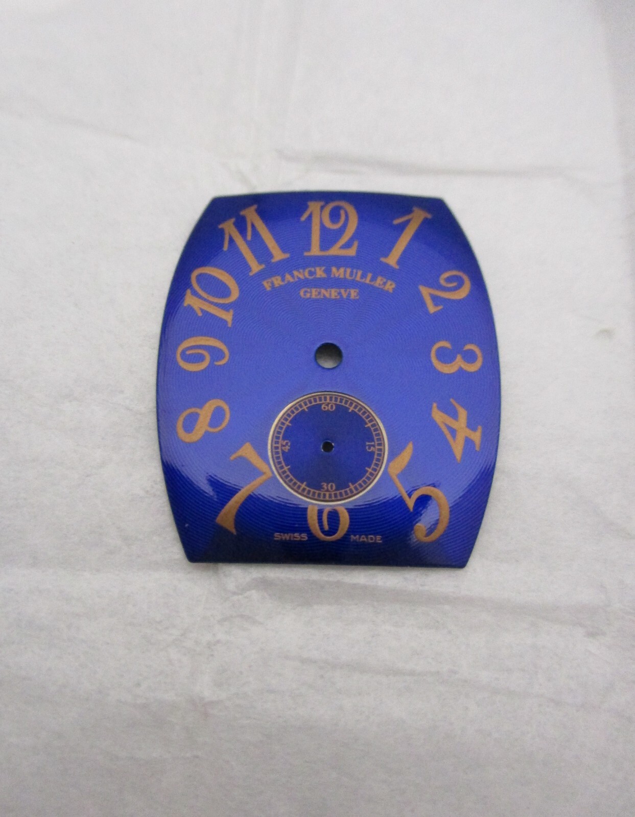 FRANCK MULLER SUNSET Blue Tonneau Dial with small seconds subdial above 6 hours