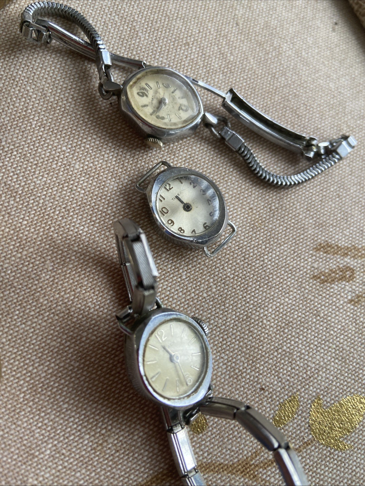 Vintage Mechanical Wind Up Watch Lot Parts Repair Lot Of 6