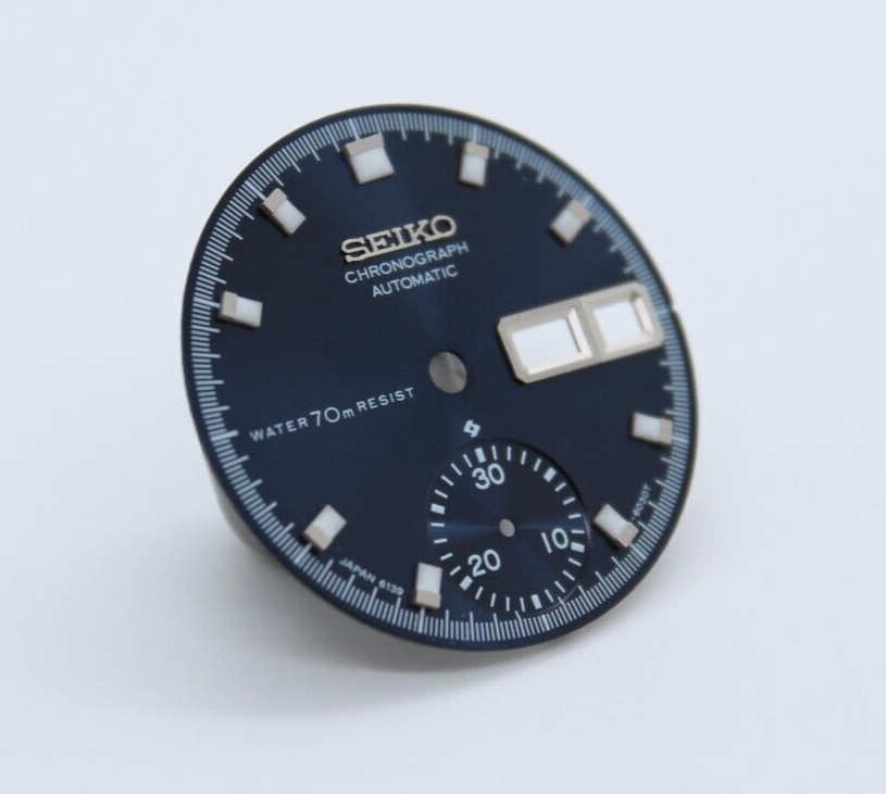 Blue Resist Dial for Vintage Seiko Chrono 6139-6002 6139-6005 6139-6009 Pogue