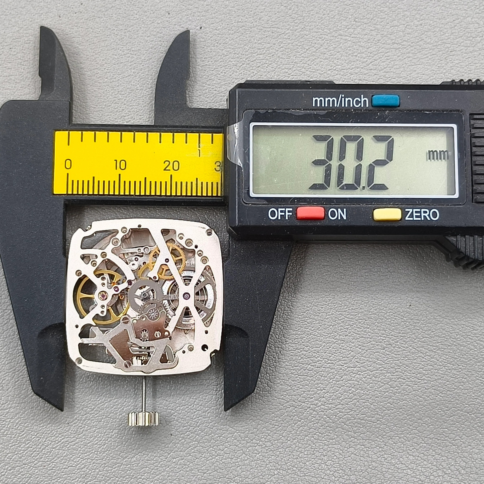 Silver Tianjin Seagull ST25 Square Automatic Mechanical Movement 3 Hands Hollow