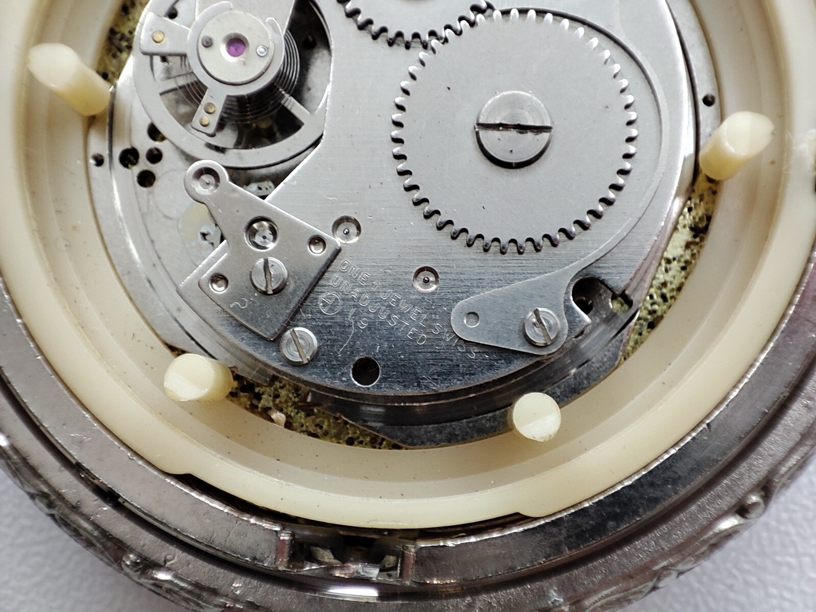 plowing horses working in the field pocket Watch 420 movement 48.7 mm for parts