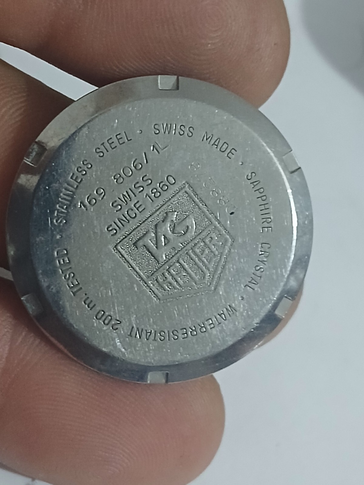 Tag Heuer Fondello Tag Heuer 169.806 /1L Tag Heuer Case Back