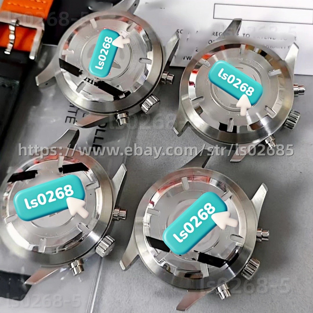 DIY 43mm stainless steel kit with dial, strap, and hands suitable for 7750