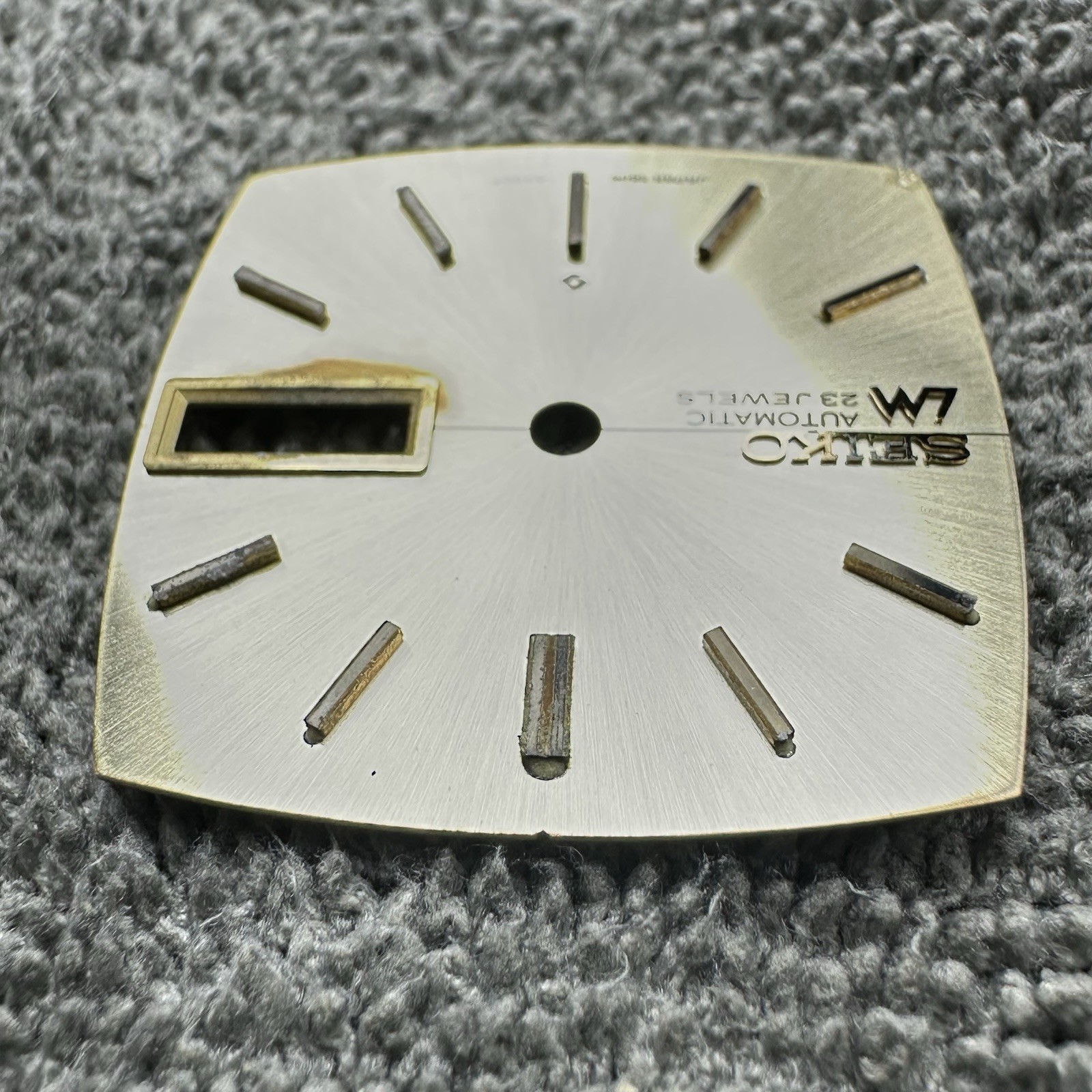 GENUINE NEW OLD STOCK DIAL FOR SEIKO LM 5606-5040 5606-5046 LORD MATIC *DEFECT