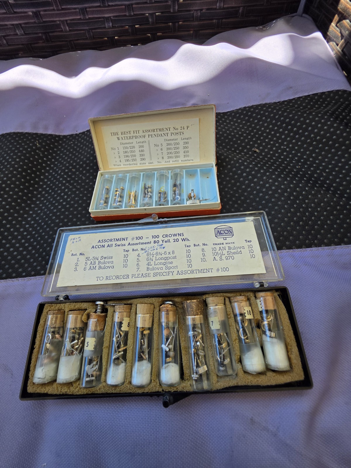 Vintage Watch Crown Assortment & Parts Lot Pre Owned Condition J5