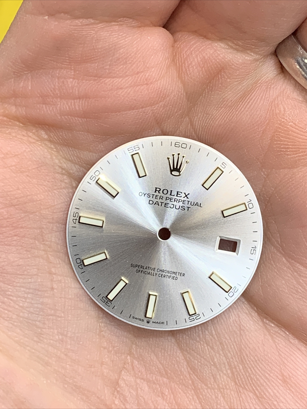 Rolex DateJust 2 Men’s 41mm Ivory Dial White Stick Steel Index 126333 NEW