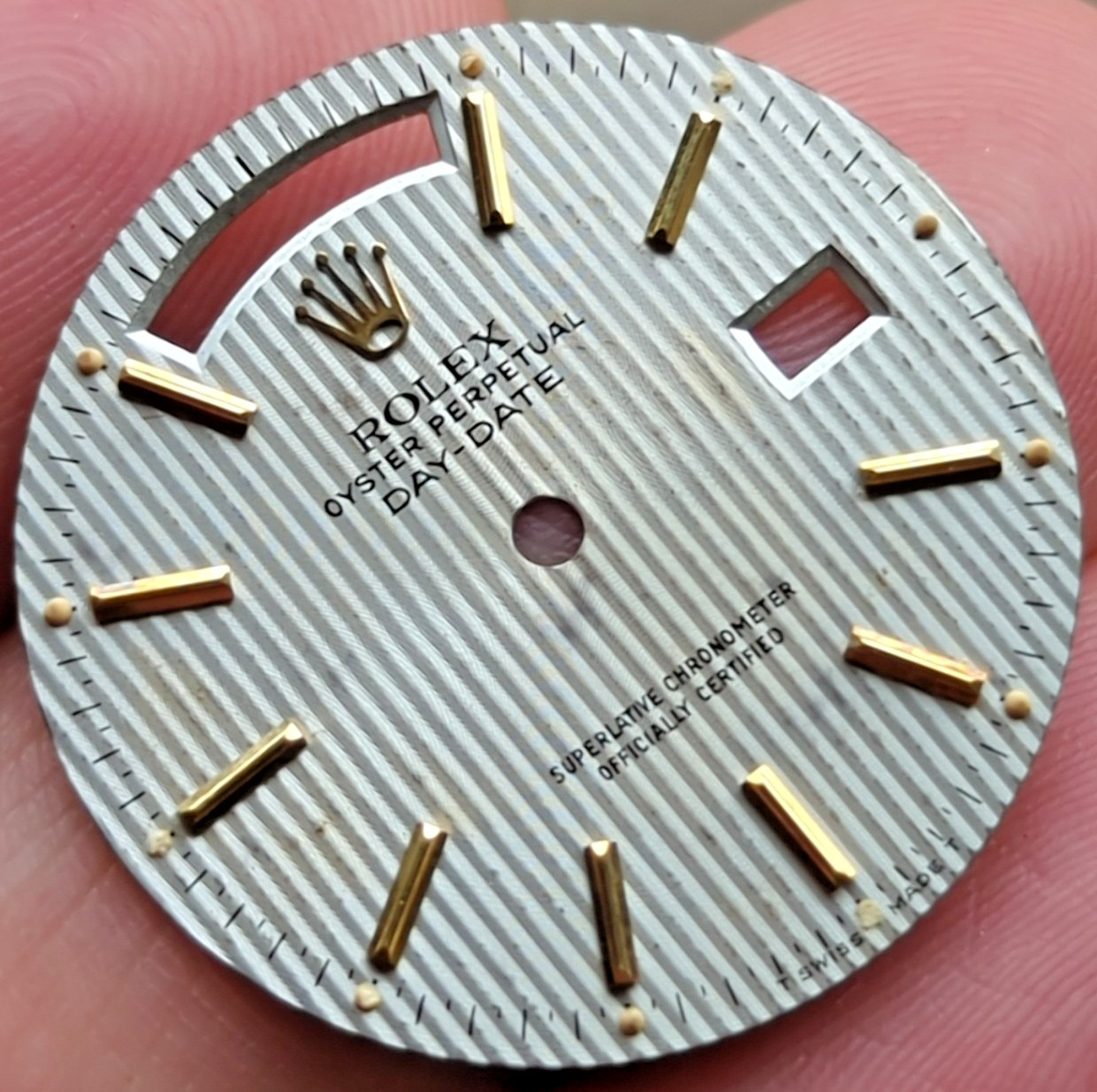 Rolex Oyster Perpetual Day Date 18038 Tapestry Dial Part Used (N44)