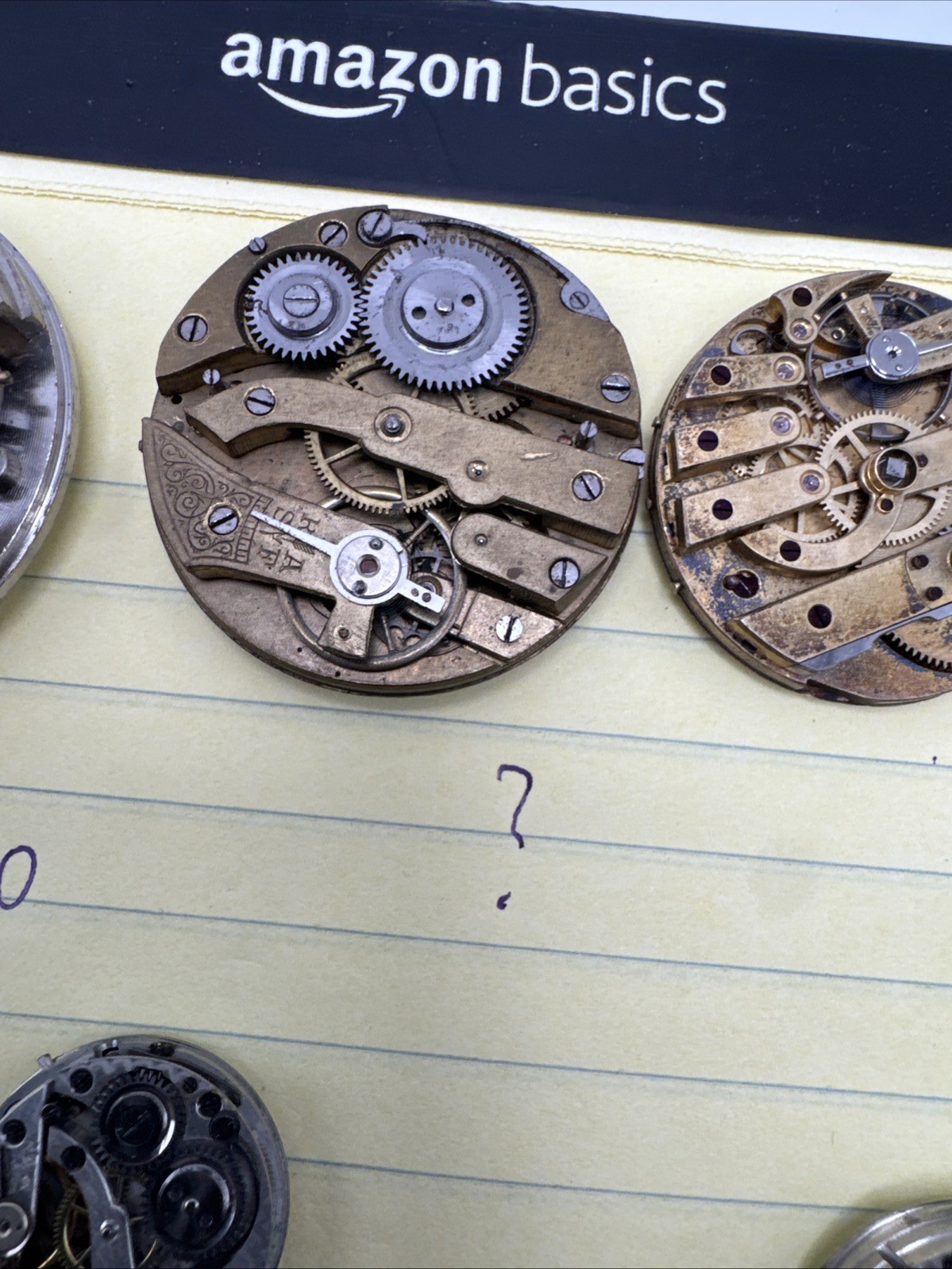 Vintage Pocket Watch Movement Parts lot New Era Benrus Roamer Admiral Van Buren