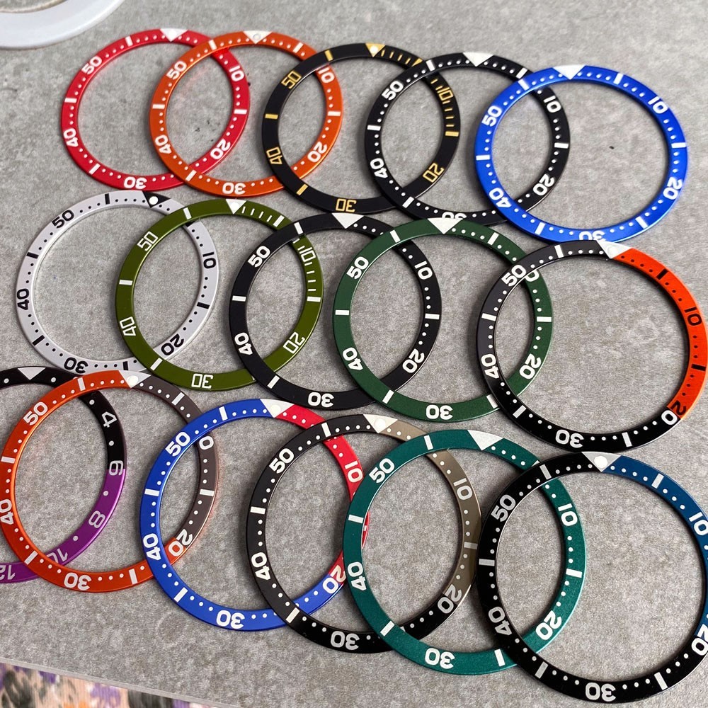 38mm*31.5mm Aluminum Alloy Watch Bezel Ring For 40mm Seiko SKX007 Watch Case