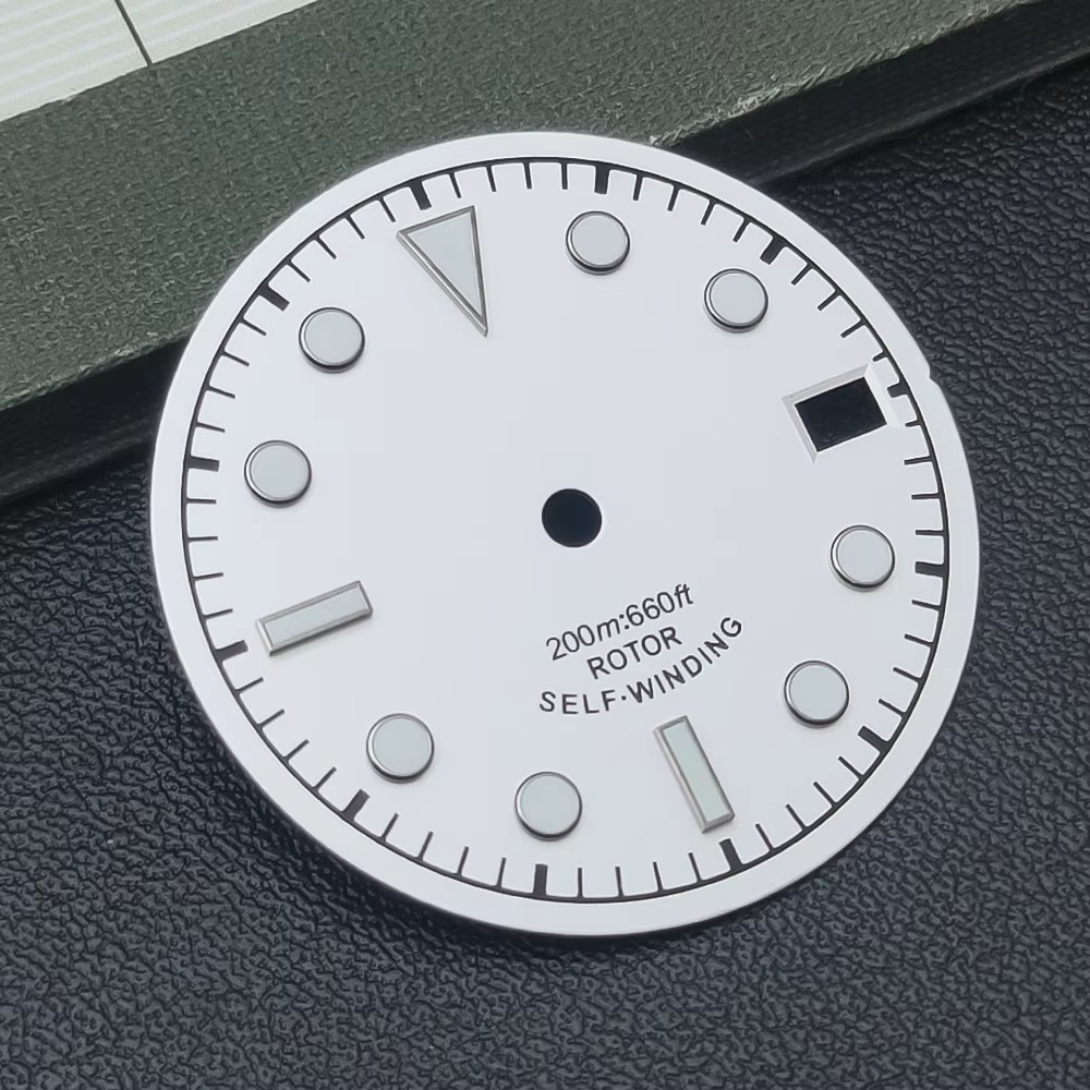 Neiton 28.5Mm Black White Blue Gray Green Watch Dial Green Luminous Dial Fit NH3