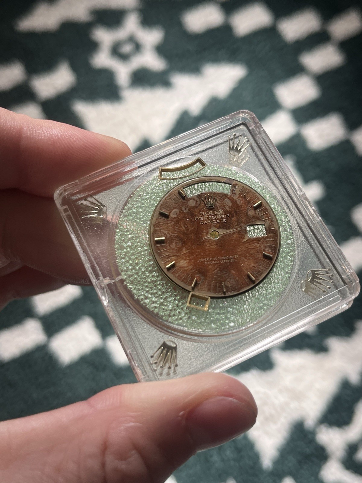 Genuine Rolex Oysterquartz Day Date 19018 Wood Dial