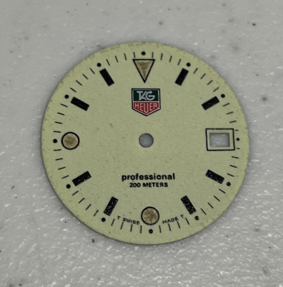 Tag Heuer Dial 25.5mm Glow In The Dark Luminous Authentic Original Has NO FEET