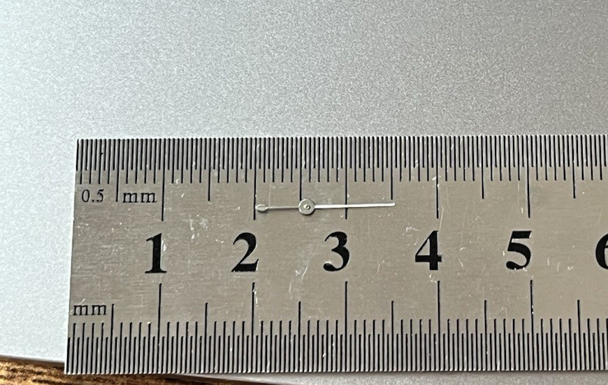 Waltham Watch Second Hand Silver / White 10 mm Total Length 15 mm