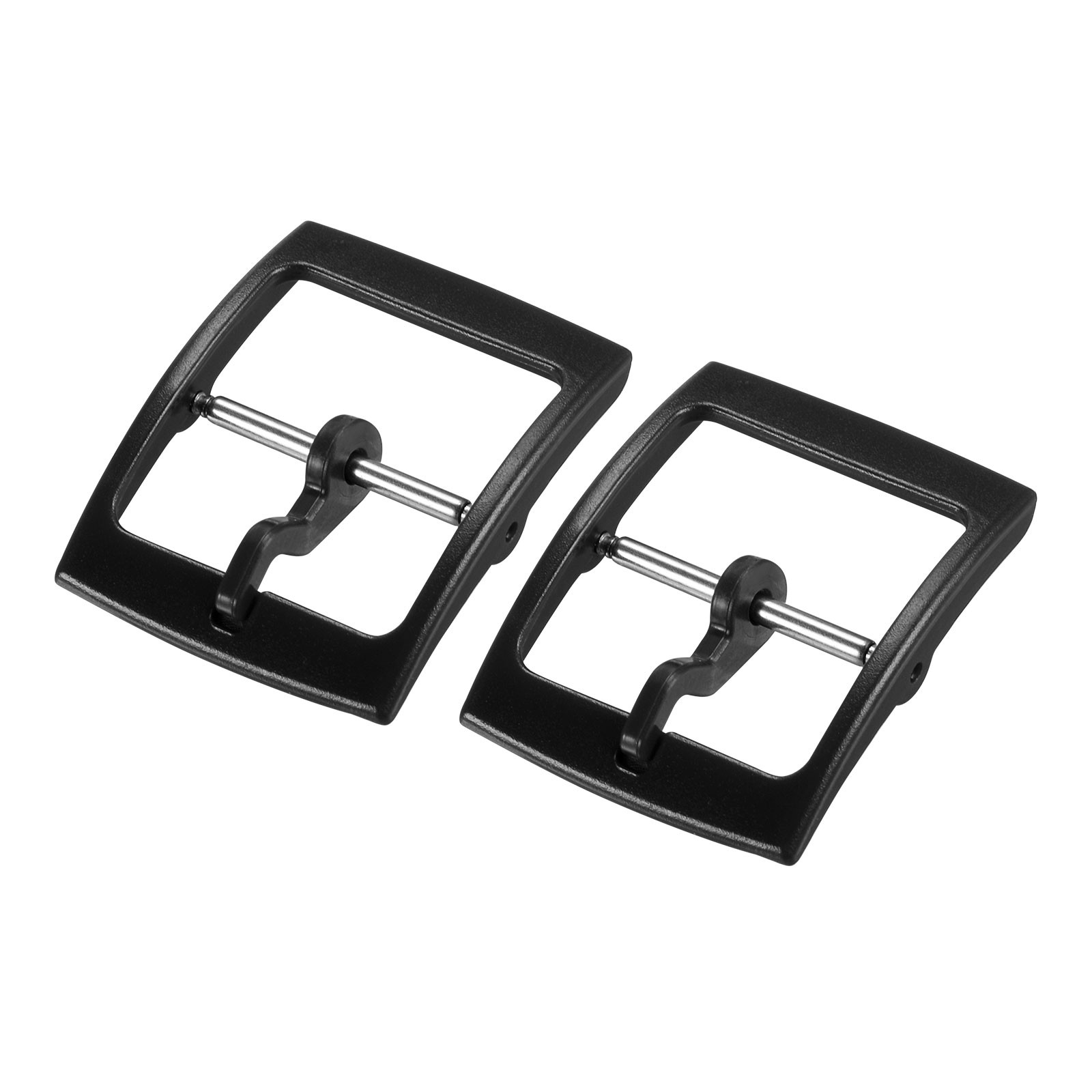 Watch Strap Clasp Plastic Buckle for 16mm Width Watch Bands Black 2Pcs]