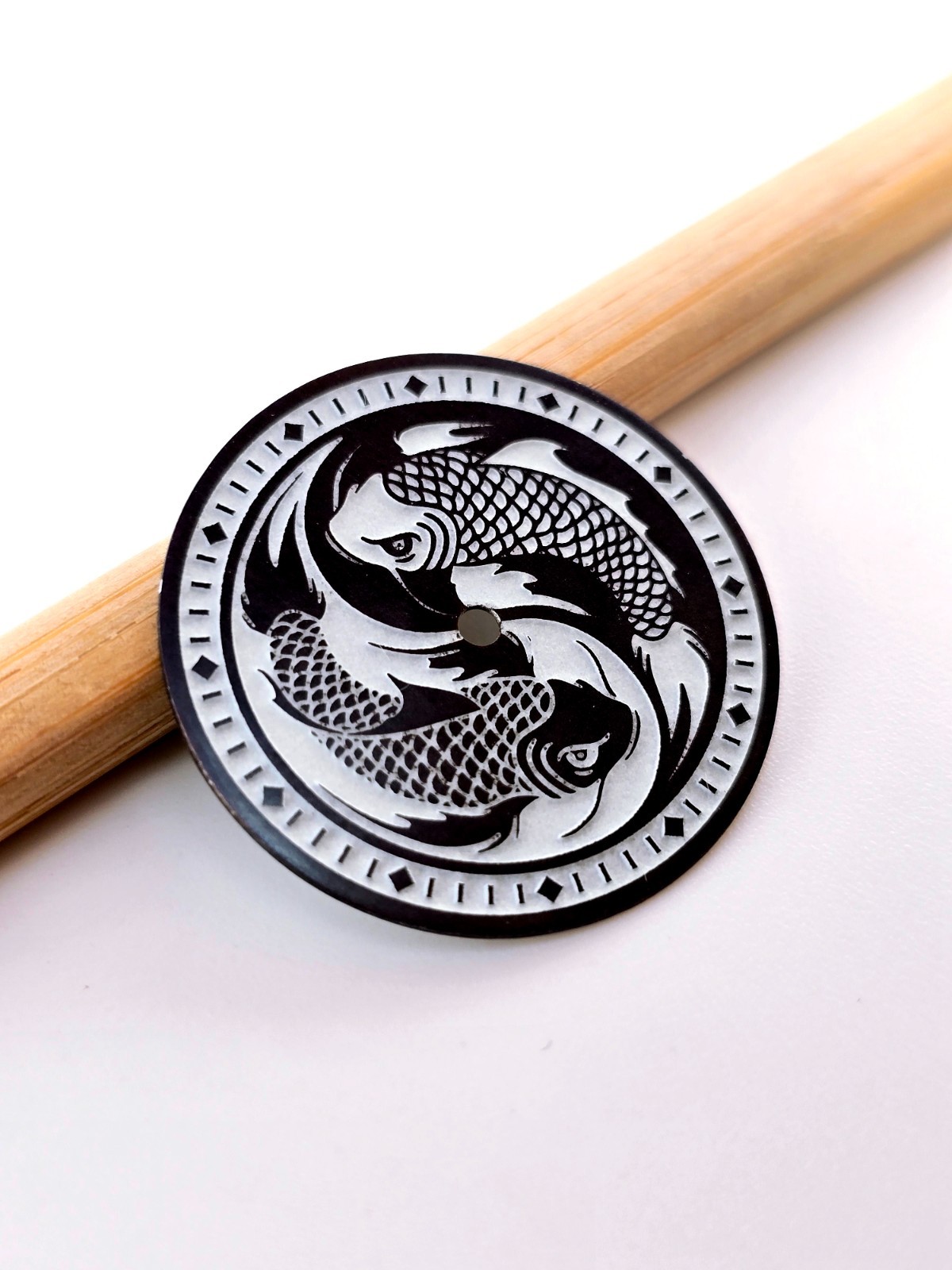 Custom-Made FULL LUME Watch Dial | KOI FISH – Order any designsize 28.5mm