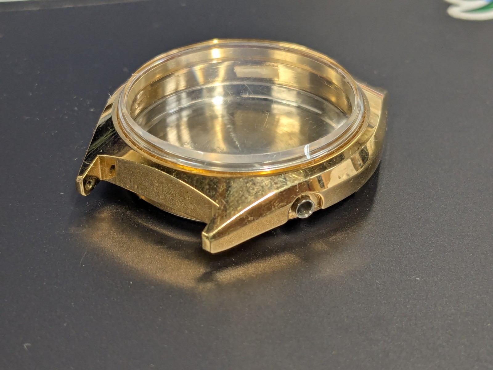 Pulsar Mens Watch Case, Crystal, Case Back – Gold Tone Y512-8059