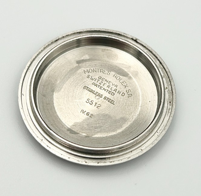 A Vintage Rolex Submariner Ref.5512 Wristwatch Case Back dated 1962.