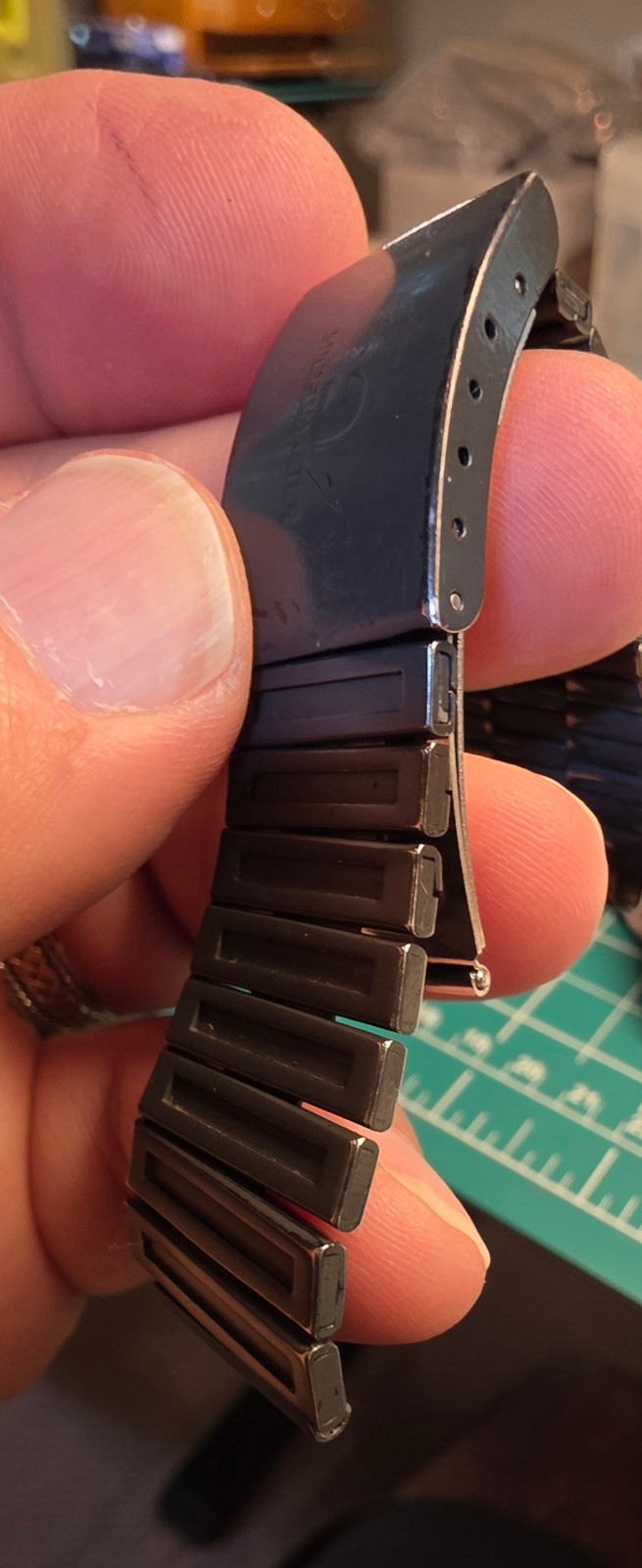Seiko AA61A PVD Watch BRACELET from 7A28-6000 BISHOP (fits -6009, etc) FOR PARTS