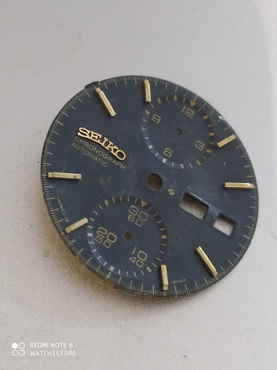Seiko Chronograph 6138-8020 panda PART 8050 BLACK DIAL Used