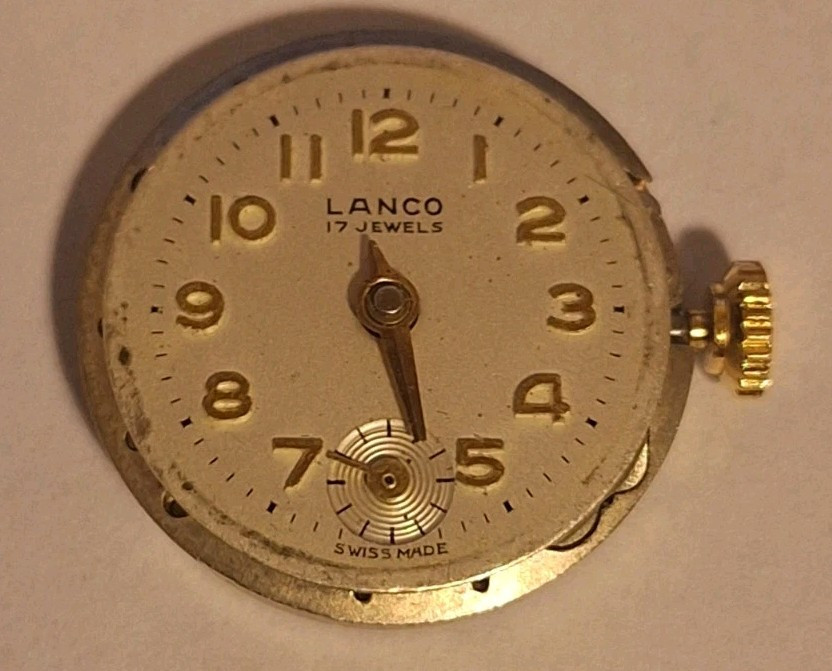 Vintage Lanco 17 Jewels Ladies Mechanical Watch Movement For Repairs