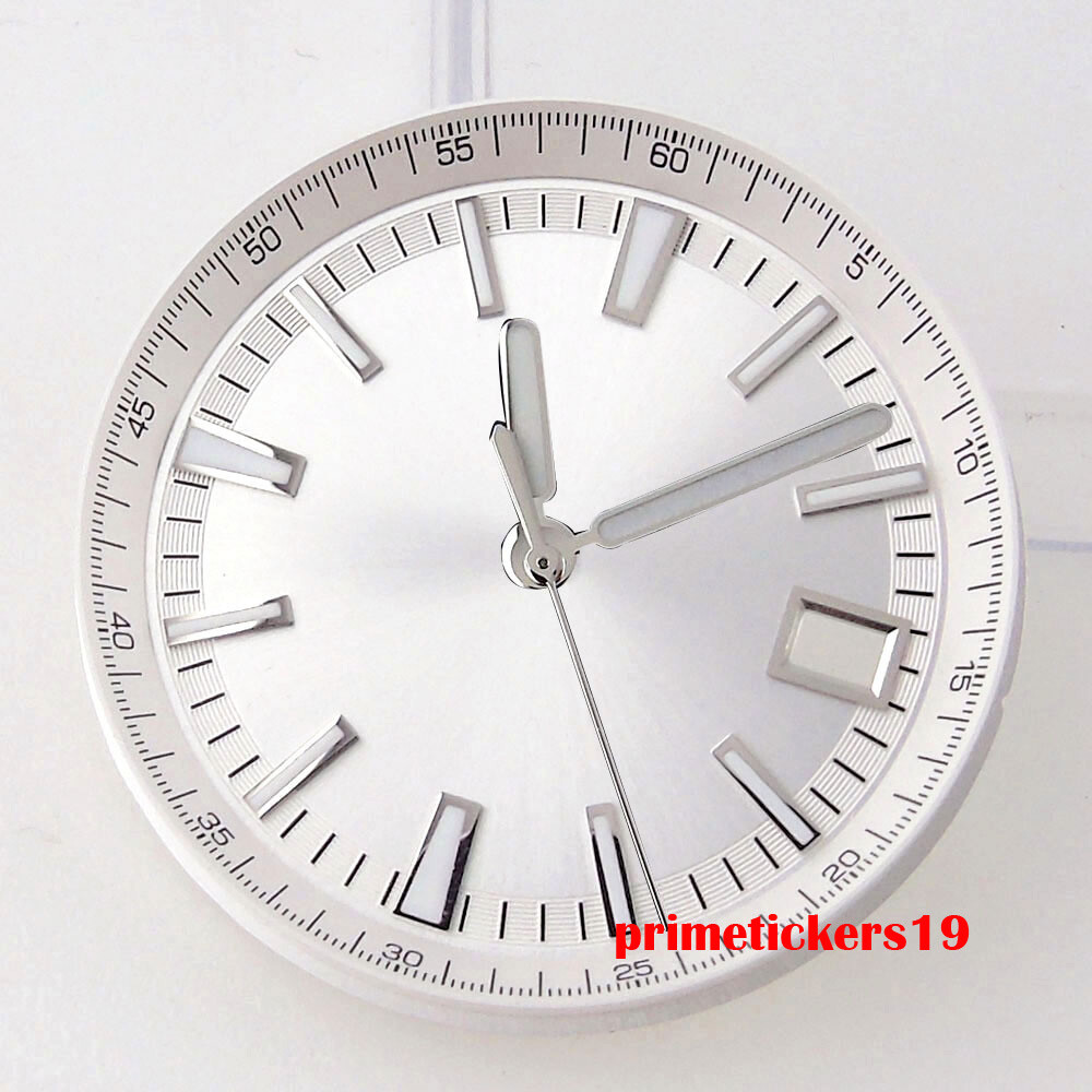 41mm Watch Case Transparent Back Bracelet Sapphire 33mm Dial Hands Fit NH35 Movt