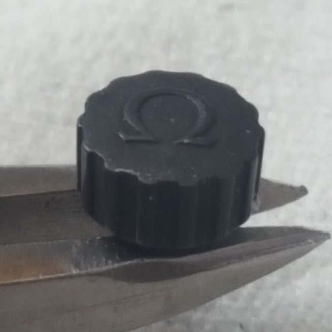 Omega Screw Down Crown, Black Threaded Part Number 42093