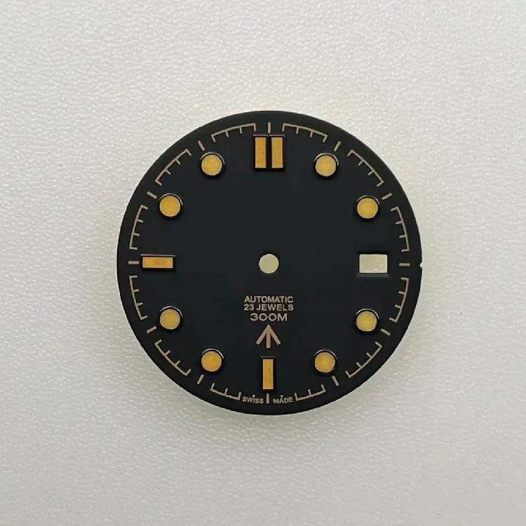 31mm Water Ripples Watch Dial Blue Luminous For Nh35 Movement Watch Accessories