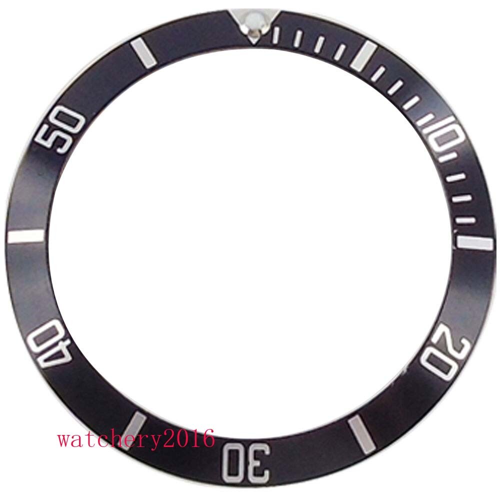 38mm black blue red Aluminum alloy bezel insert for 40mm SUB parnis mens watch