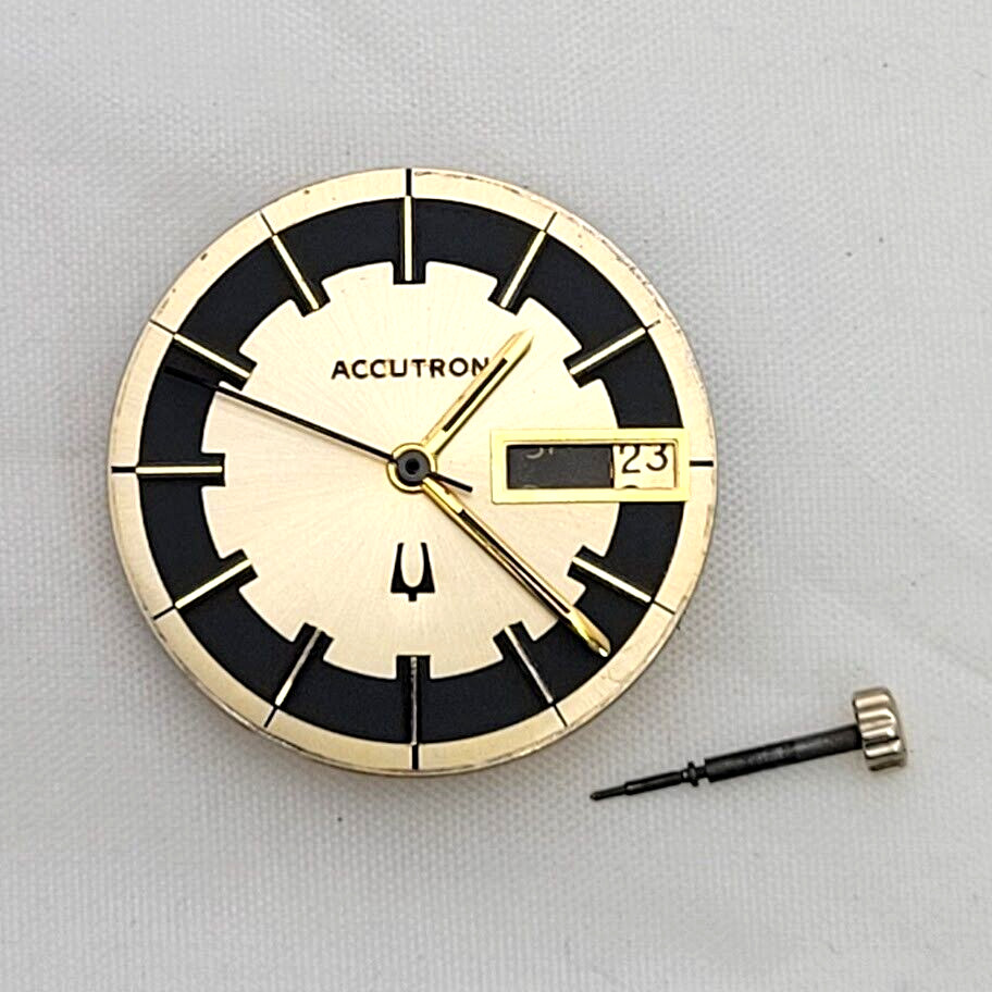 🔥🔥 BULOVA ACCUTRON – Movement + Dial + Crystal + Back Gasket & Retaining Ring!