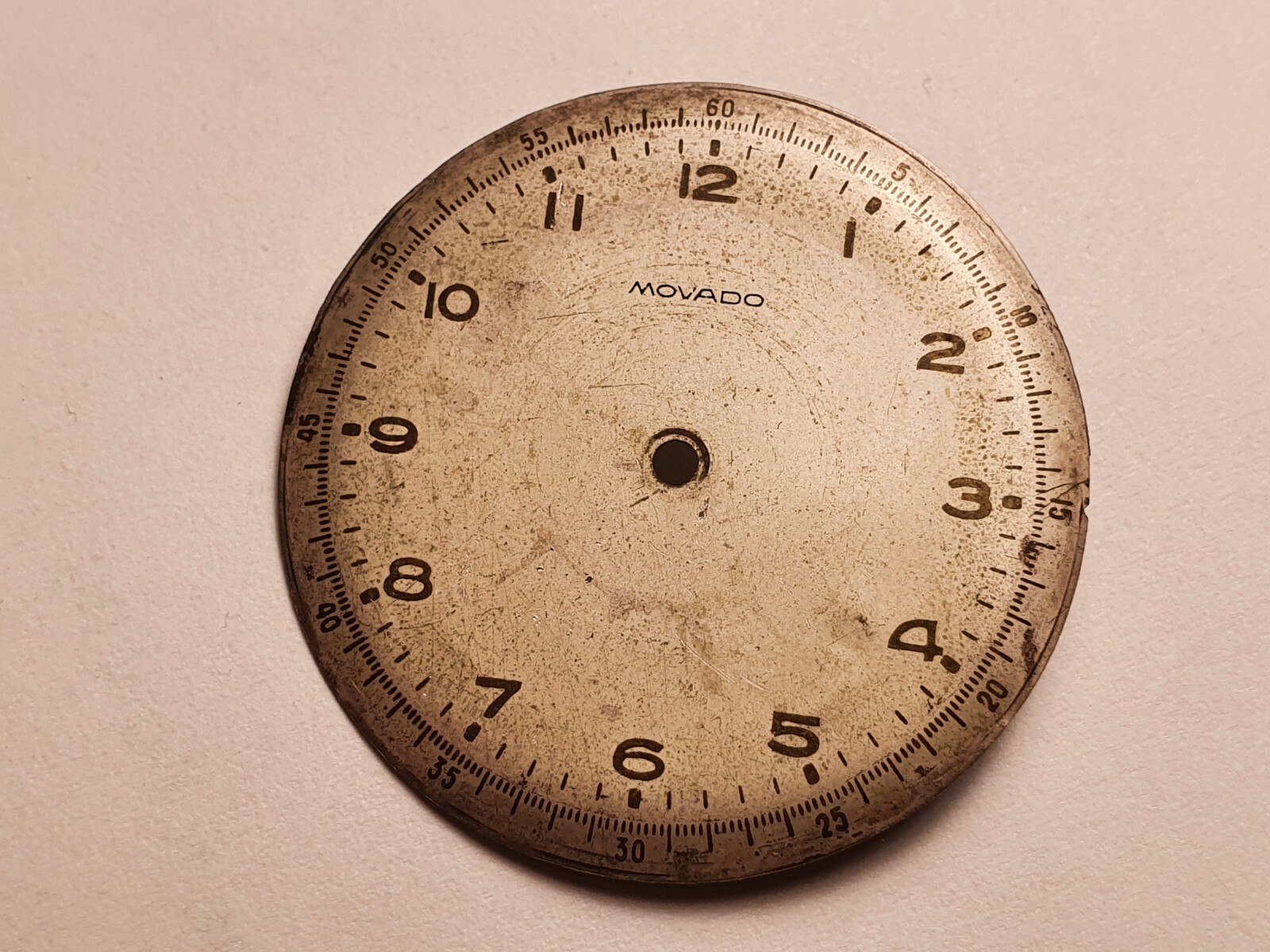 Military Movado watch dial ( vintage ) 32.5 mm used