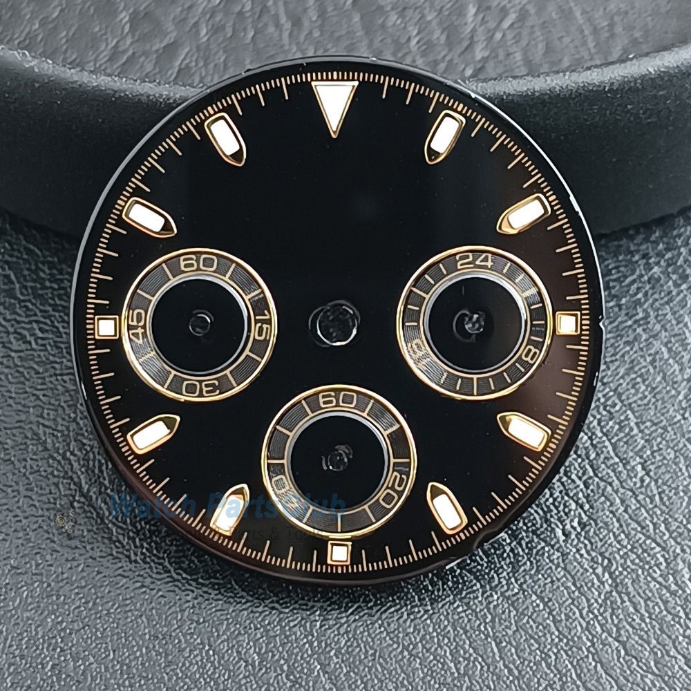 Green Luminous VK63 Dial 29.5mm Panda Dial For VK63 Movement-Watch Parts