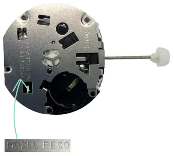 Sunon Chinese Multi Function Watch Movement PE90-05 3H and 3EYES Date At 4:30