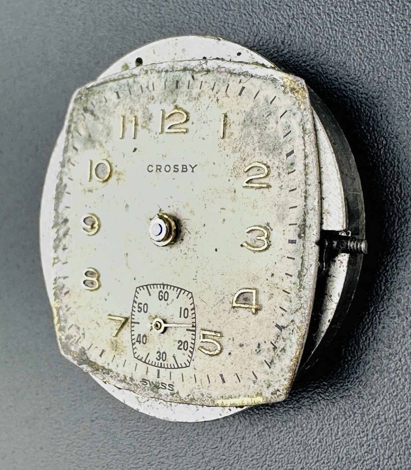 Vintage Everbrite 7 Jewel Swiss Crosby Men’s Military Watch Movement – Parts O3