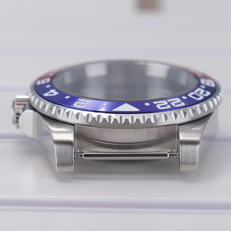 Watch Case Sapphire Glass Two Color GMT Ceramic Bezel For Seiko Nh35 36 Movement