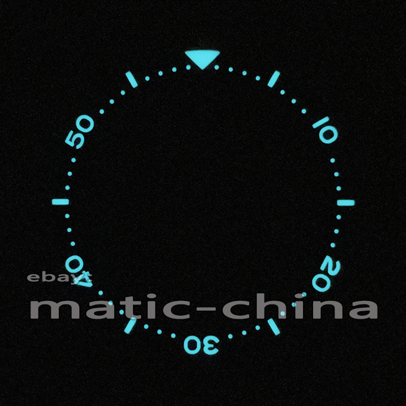 HighQuality Flat 38mm BGW9/C3 Lume Ceramic Bezel Insert Fit SKX007 SKX009 SKX011
